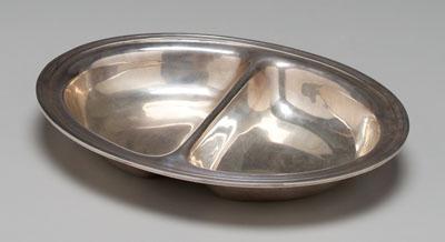 Tiffany sterling divided dish, oval