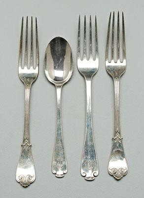Tiffany sterling flatware: 14