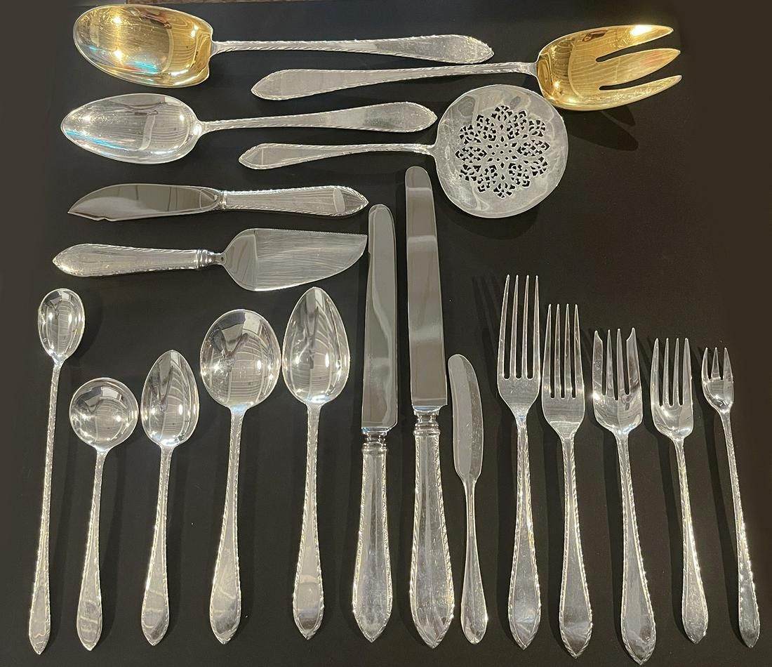 TIFFANY STERLING FLATWARE SVC,