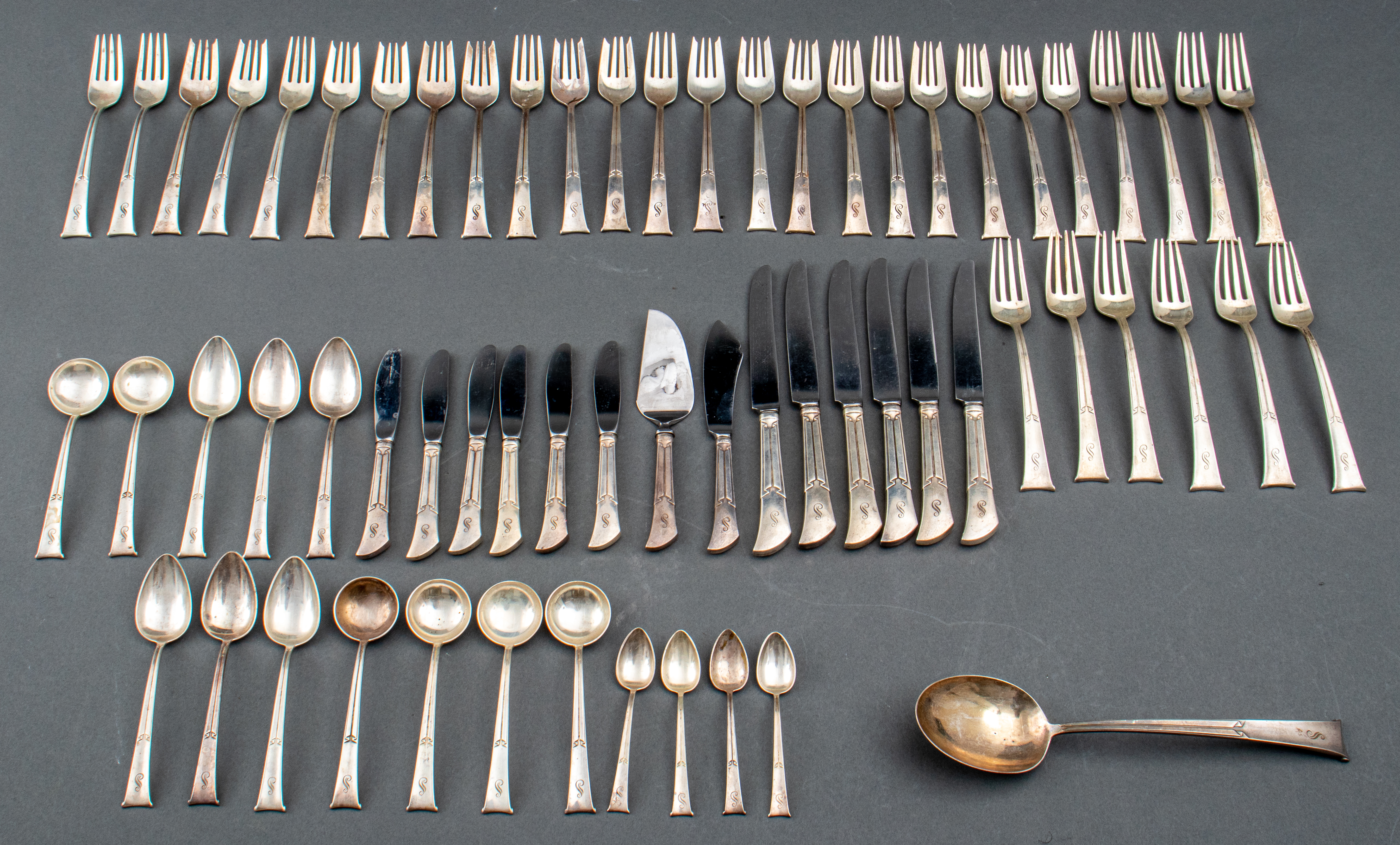 TIFFANY STERLING LINENFOLD FLATWARE