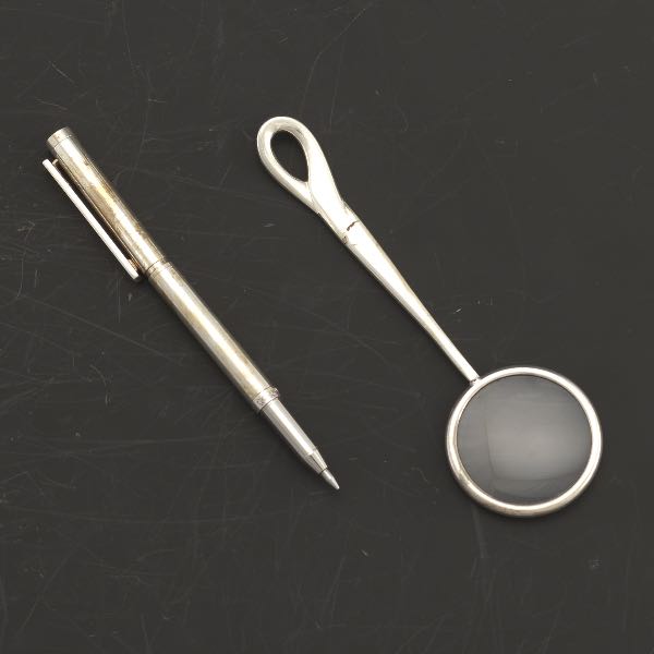 TIFFANY STERLING PEN AND MAGNIFYING