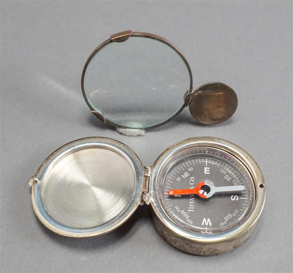 TIFFANY STERLING SILVER COMPASS AND