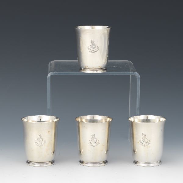 TIFFANY STERLING SILVER JULEP CUPS,