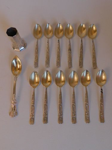 TIFFANY STERLING SPOONS & VASE
