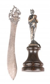 Tiffany sterling statue and le