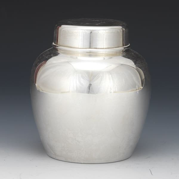 TIFFANY STERLING TEA CADDY 6 ¼"H