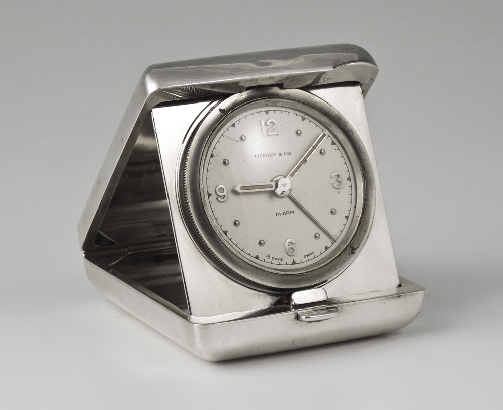 TIFFANY STERLING TRAVEL ALARM