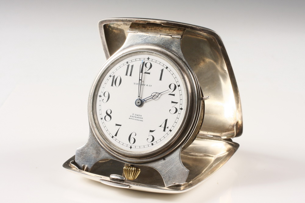 TIFFANY STERLING TRAVEL CLOCK -