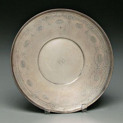 Tiffany sterling tray, round with