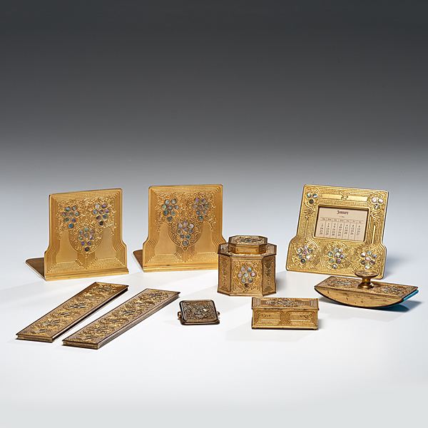 Tiffany Studios Abalone Desk Set
