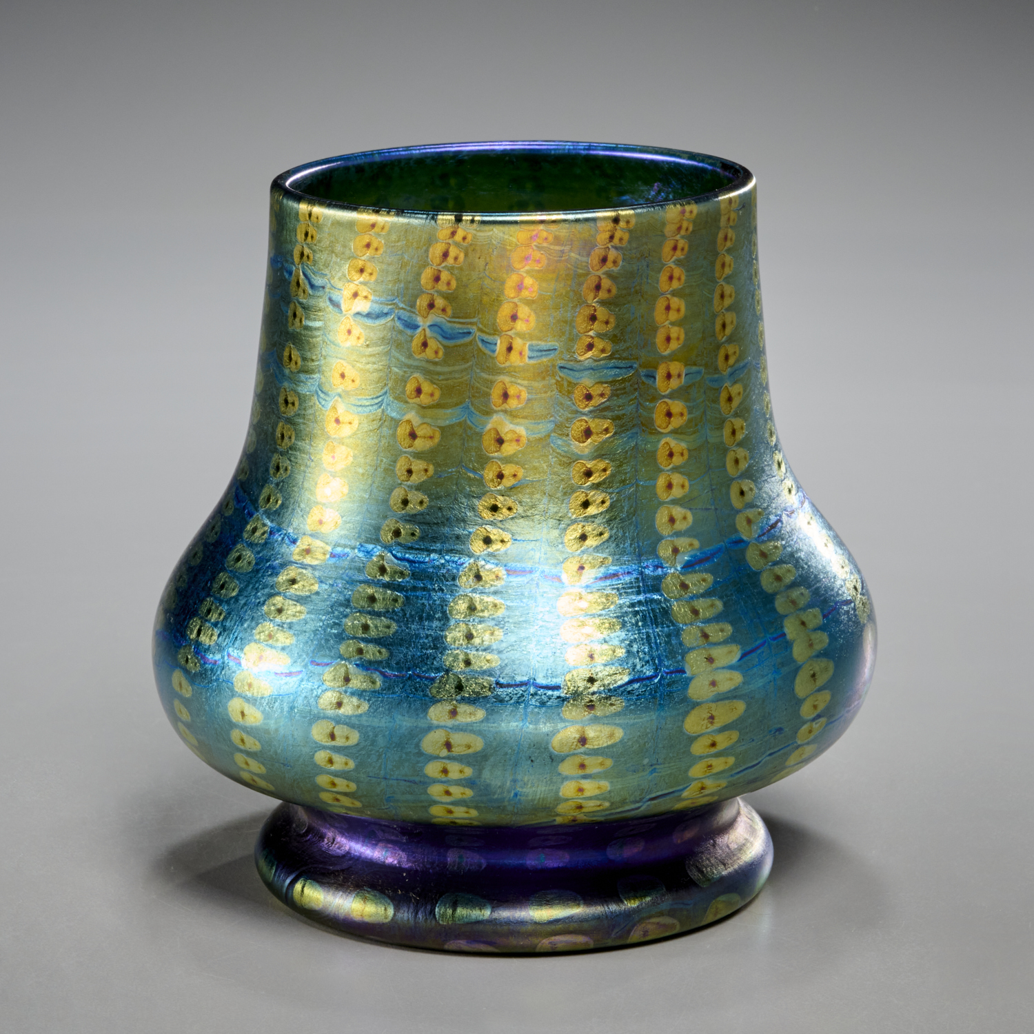 TIFFANY STUDIOS, BLUE AND GOLD