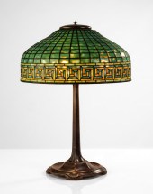 TIFFANY STUDIOS BLUE GREEK KEY