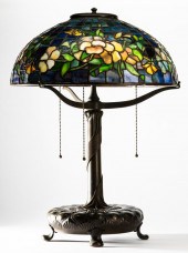 TIFFANY STUDIOS BRONZE AND GLA