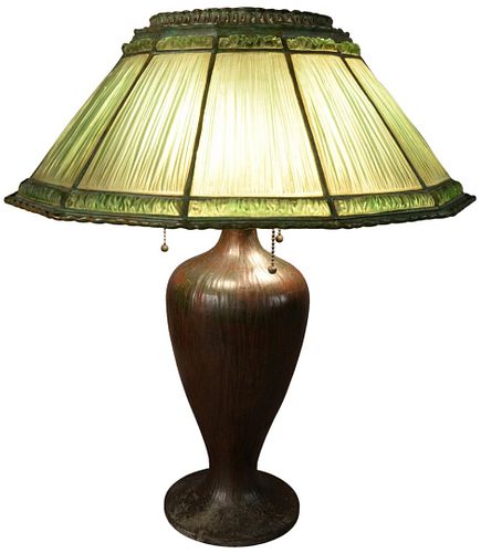 TIFFANY STUDIOS BRONZE AND GREEN