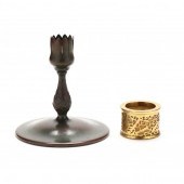 TIFFANY STUDIOS BRONZE CANDLES