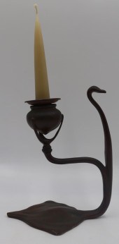 TIFFANY STUDIOS BRONZE CANDLES