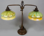 TIFFANY STUDIOS BRONZE DOUBLE