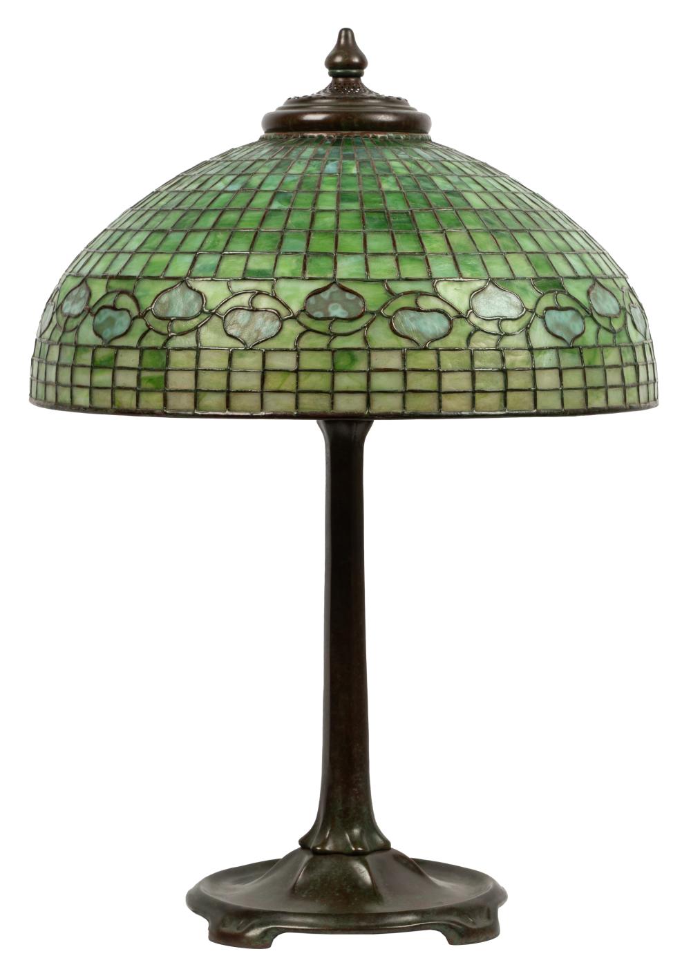 TIFFANY STUDIOS BRONZE & GLASS