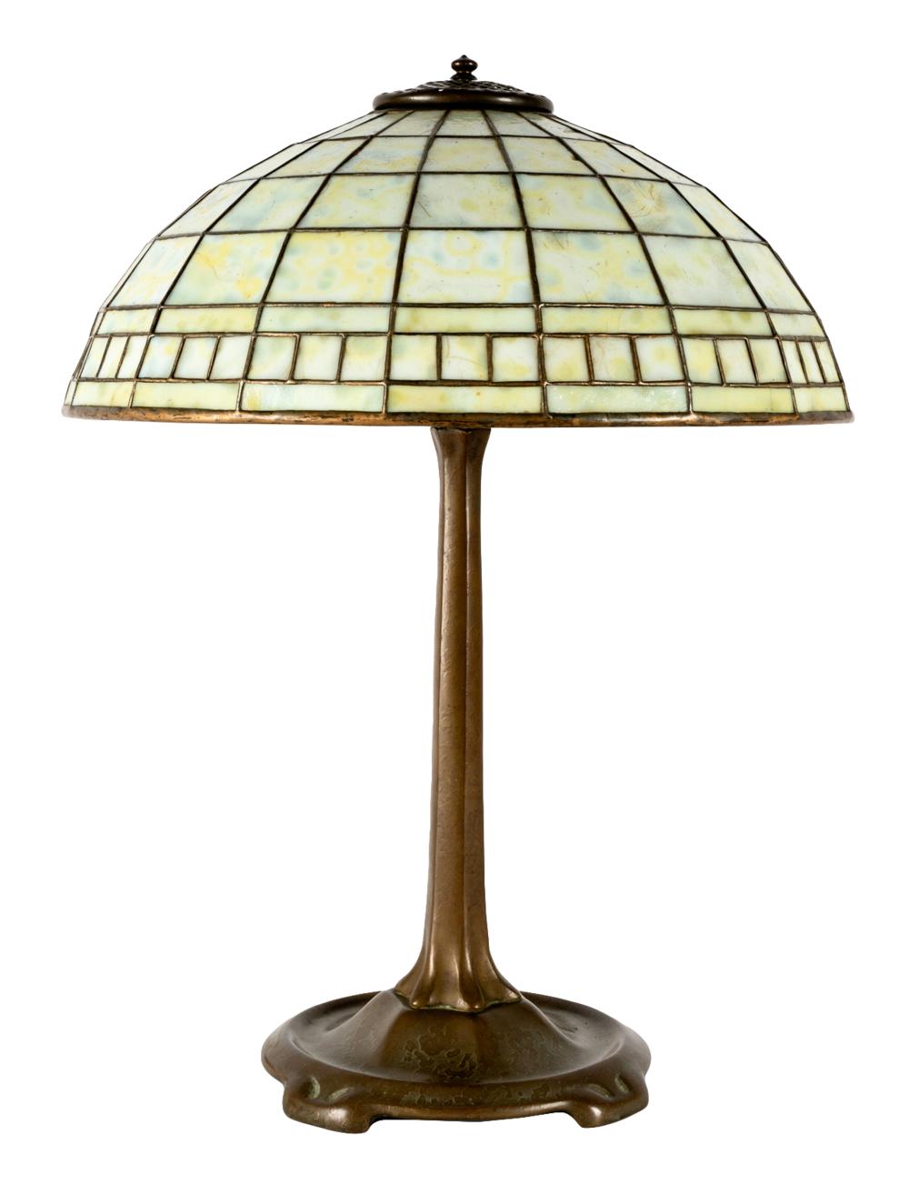 TIFFANY STUDIOS BRONZE & GLASS