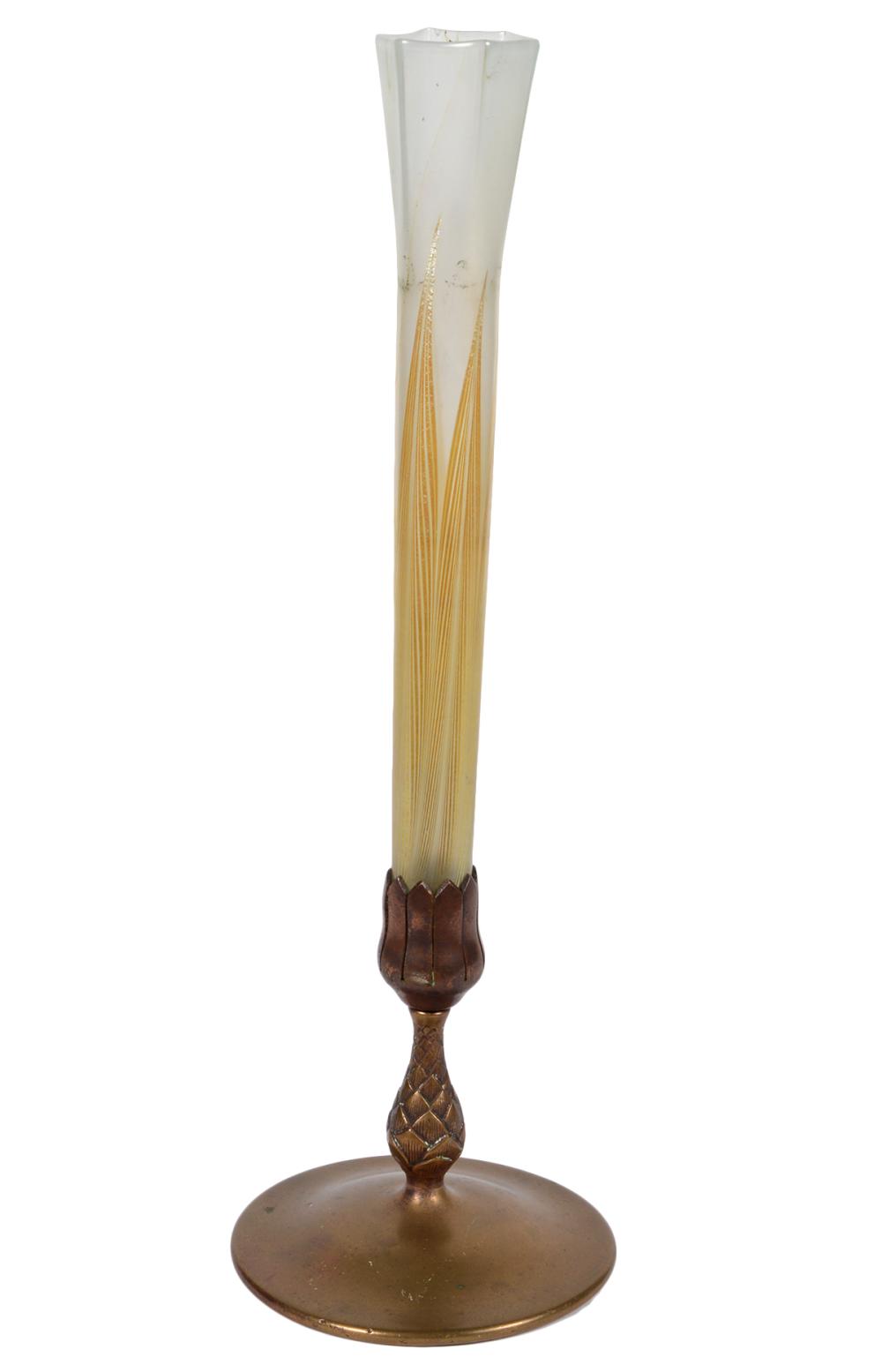 TIFFANY STUDIOS BRONZE & GLASS