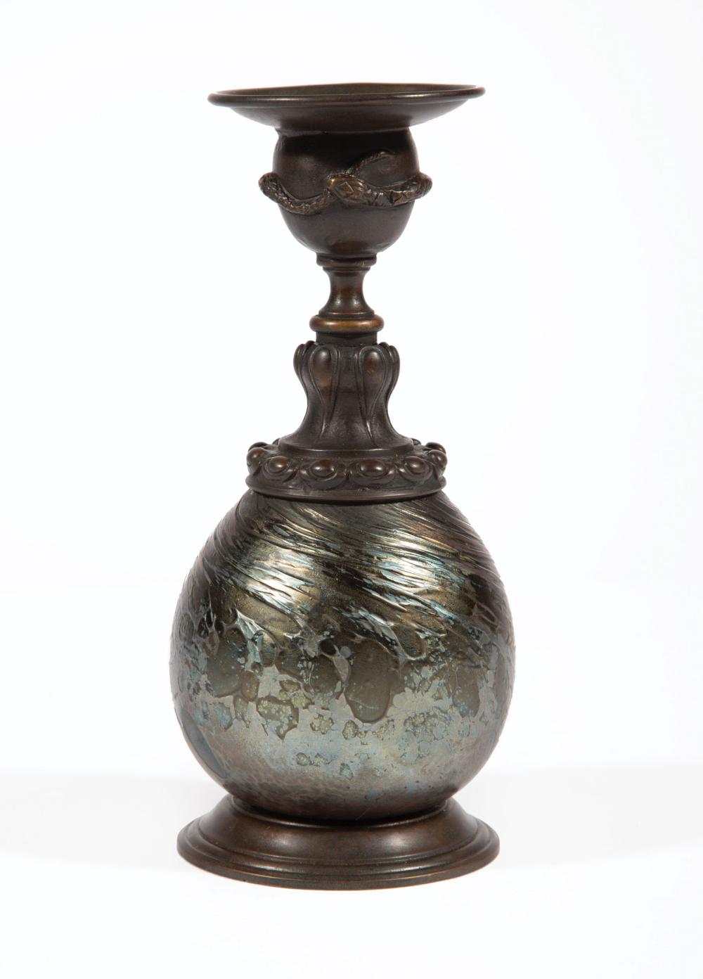 TIFFANY STUDIOS BRONZE, GLASS