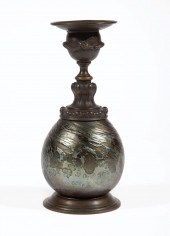TIFFANY STUDIOS BRONZE, GLASS