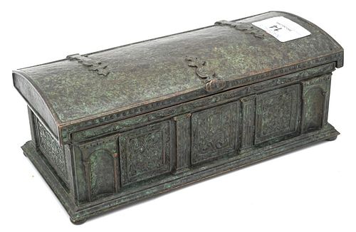TIFFANY STUDIOS BRONZE JEWEL BOX,