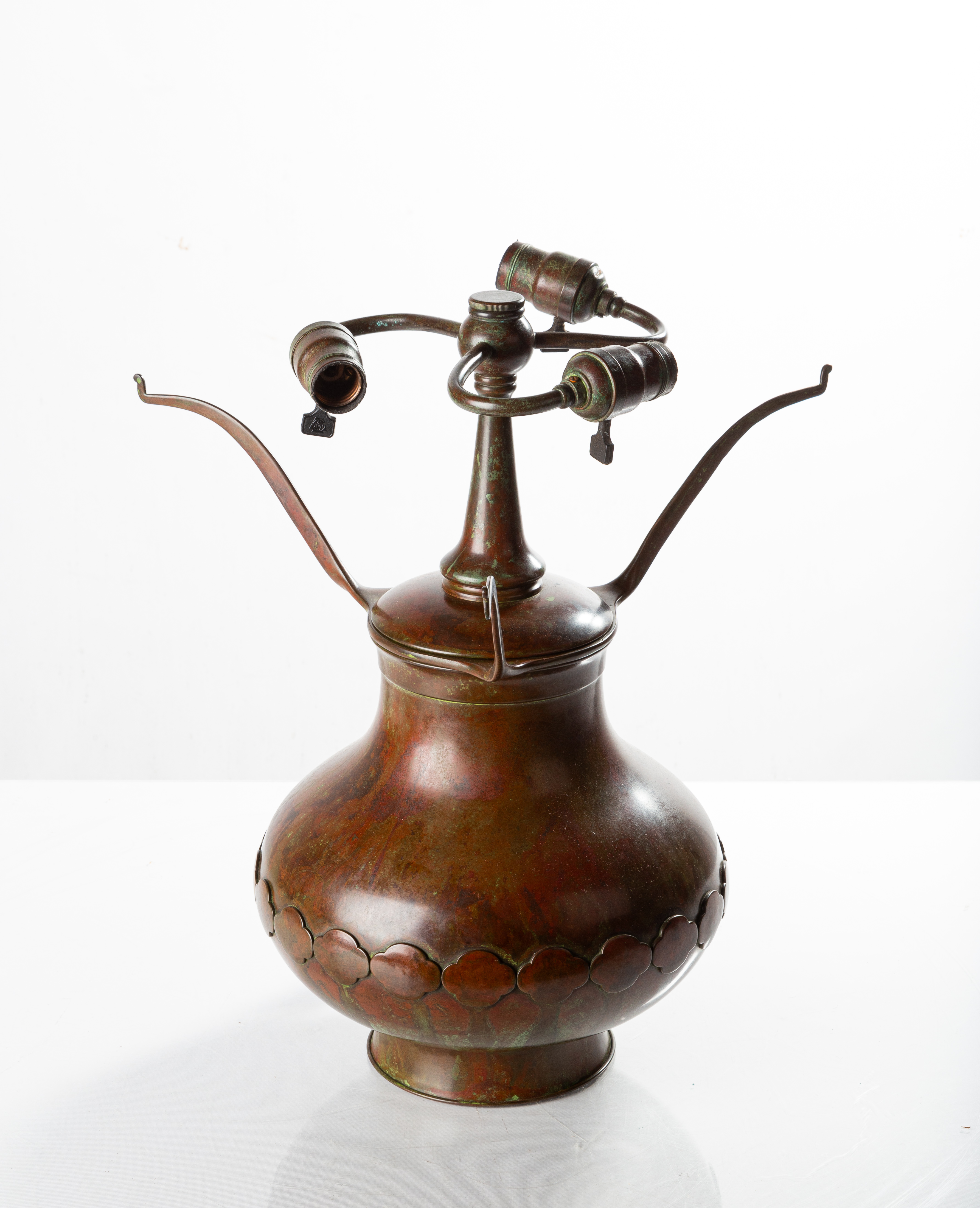 TIFFANY STUDIOS BRONZE LAMP BASE
