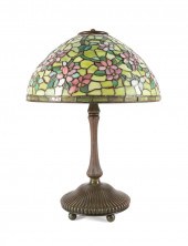 TIFFANY STUDIOS BRONZE LAMP BA