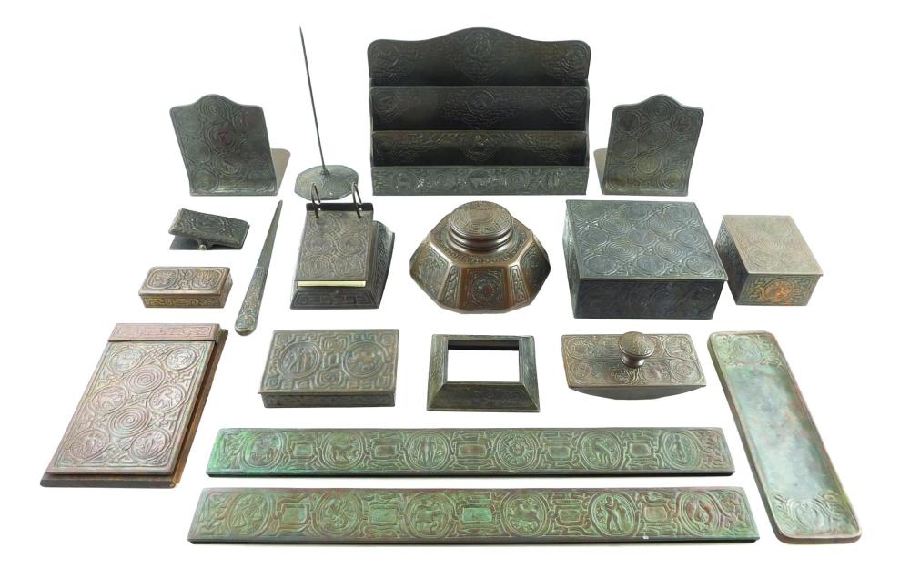 TIFFANY STUDIOS BRONZE "ZODIAC"
