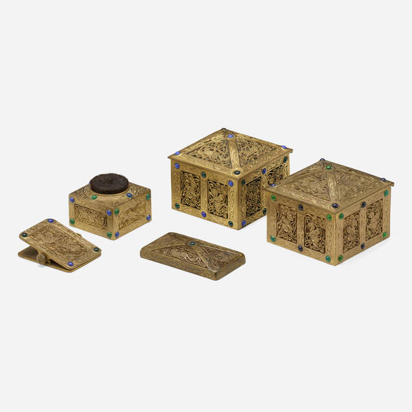 Tiffany Studios. Collection of five