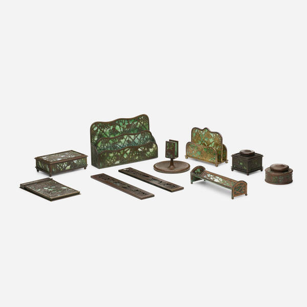 Tiffany Studios. collection of nine