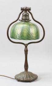 TIFFANY STUDIOS DAMASCENE HARP