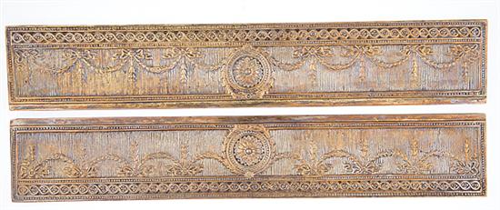 Tiffany Studios desk blotter ends