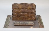 TIFFANY STUDIOS DESK SET GRAPE