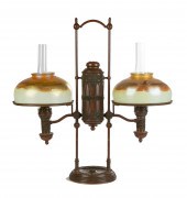 TIFFANY STUDIOS DOUBLE STUDENT