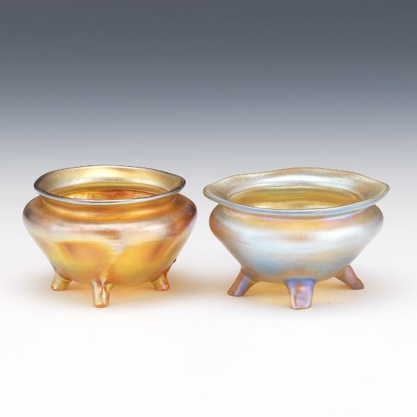 TIFFANY STUDIOS FAVRILE GLASS, PAIR