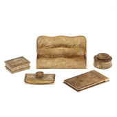 TIFFANY STUDIOS, FIVE PIECE DO