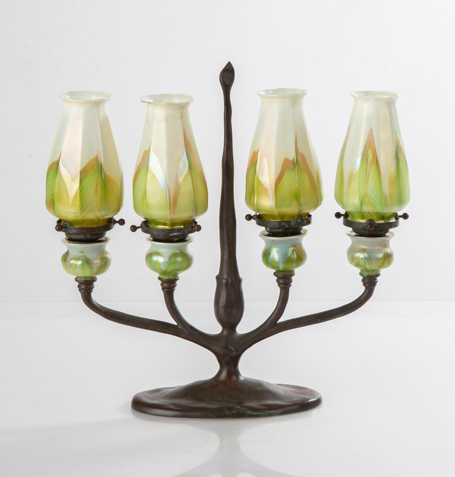 TIFFANY STUDIOS FOUR-LIGHT