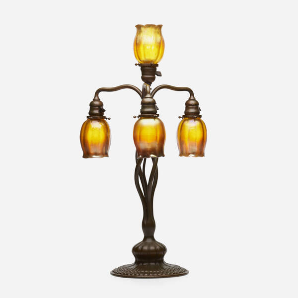 Tiffany Studios. Four-light Tulip