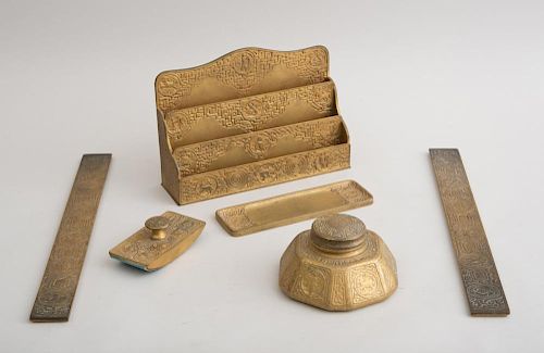TIFFANY STUDIOS GILT-BRONZE