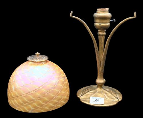 TIFFANY STUDIOS GILT BRONZE TABLE