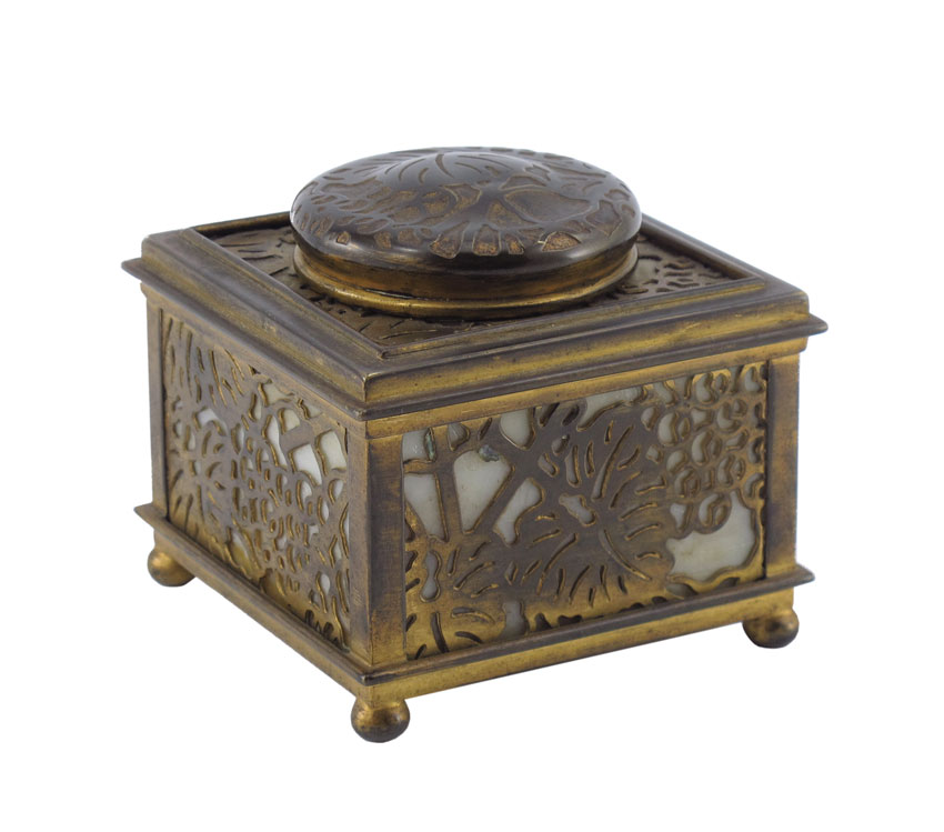 TIFFANY STUDIOS GRAPEVINE INKWELL