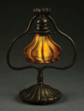 TIFFANY STUDIOS HARP DESK LAMP
