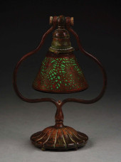 TIFFANY STUDIOS HARP DESK LAMP