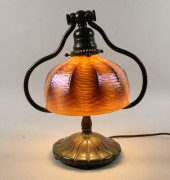 TIFFANY STUDIOS HARP LAMP WITH