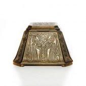 TIFFANY STUDIOS INKWELL, BRONZ