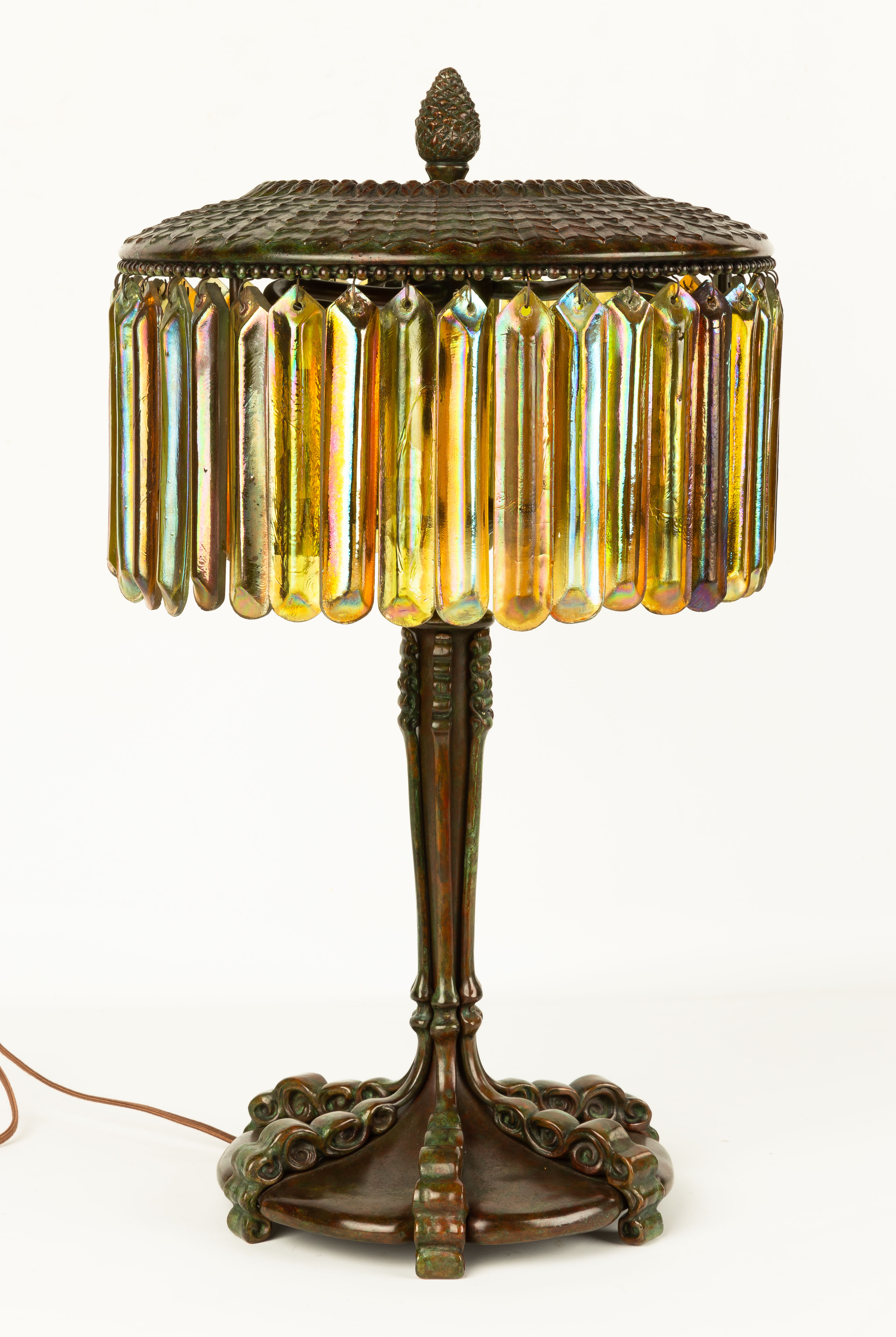 TIFFANY STUDIOS, NY BRONZE &