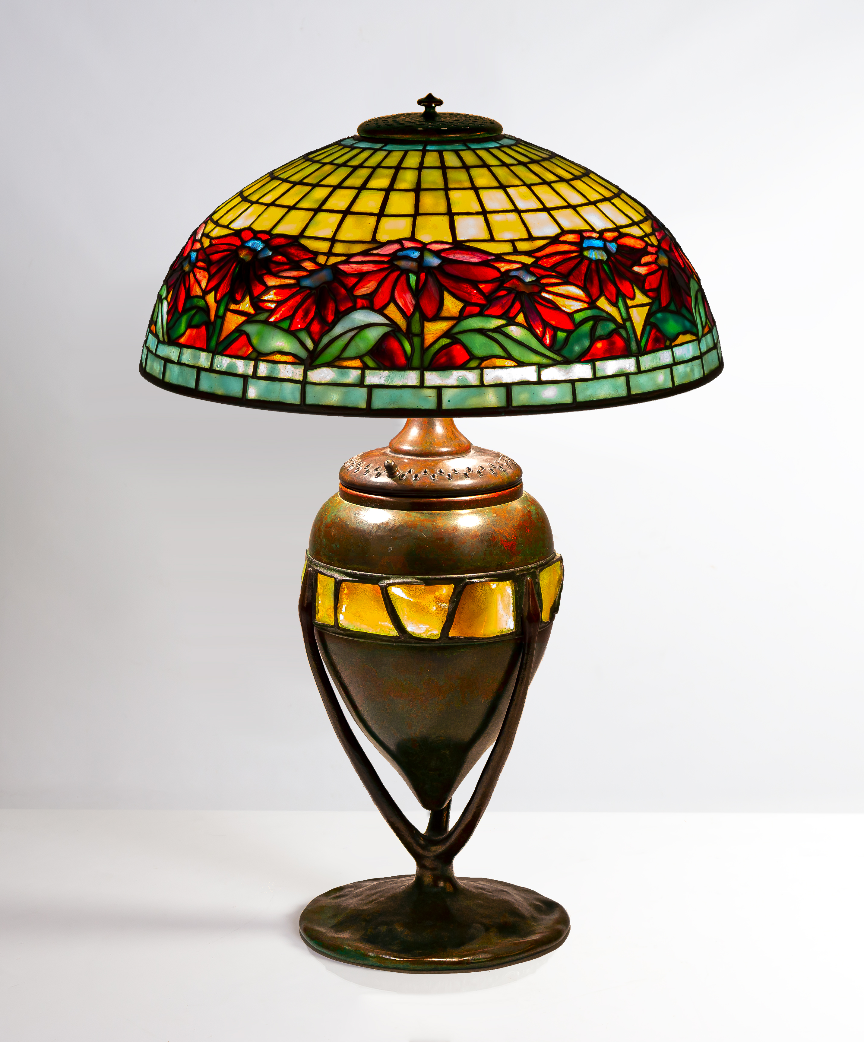 TIFFANY STUDIOS POINSETTIA WITH