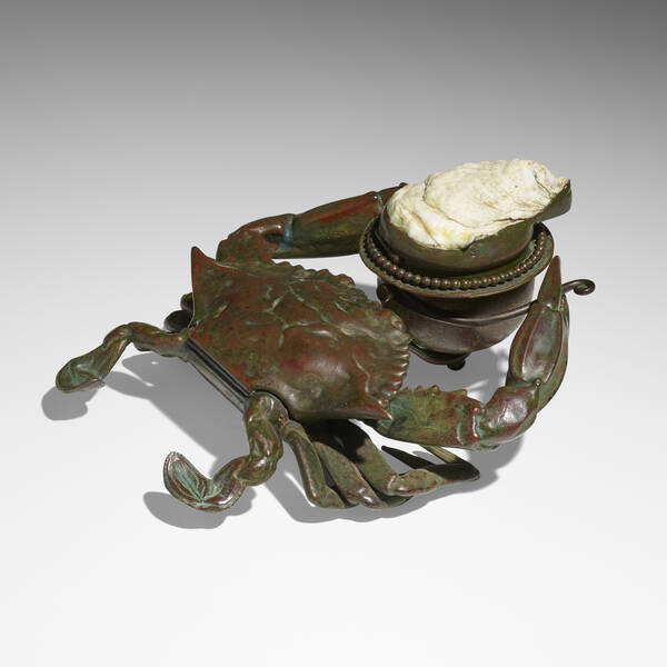 Tiffany Studios. Rare crab inkwell.